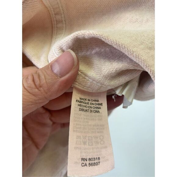 Lucky Brand Peach Distressed Denim Jacket Size S - Picture 7 of 10